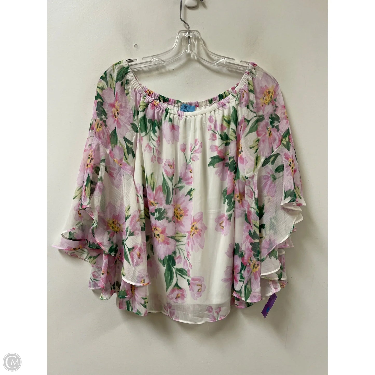 Top Long Sleeve By Cece In Floral Print, Size: M