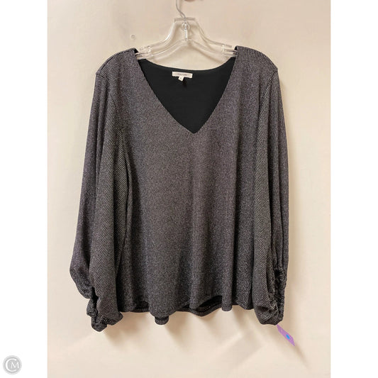 Top Long Sleeve By Maurices In Silver, Size: L