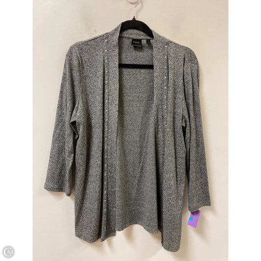 Sweater Cardigan By Rafaella In Grey, Size: L