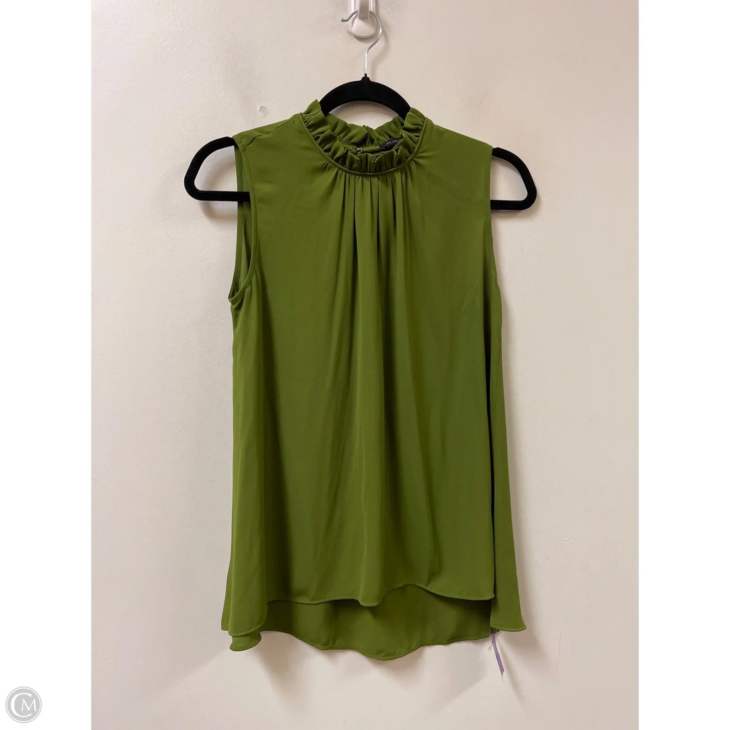 Top Sleeveless By Ann Taylor In Green, Size: Xs