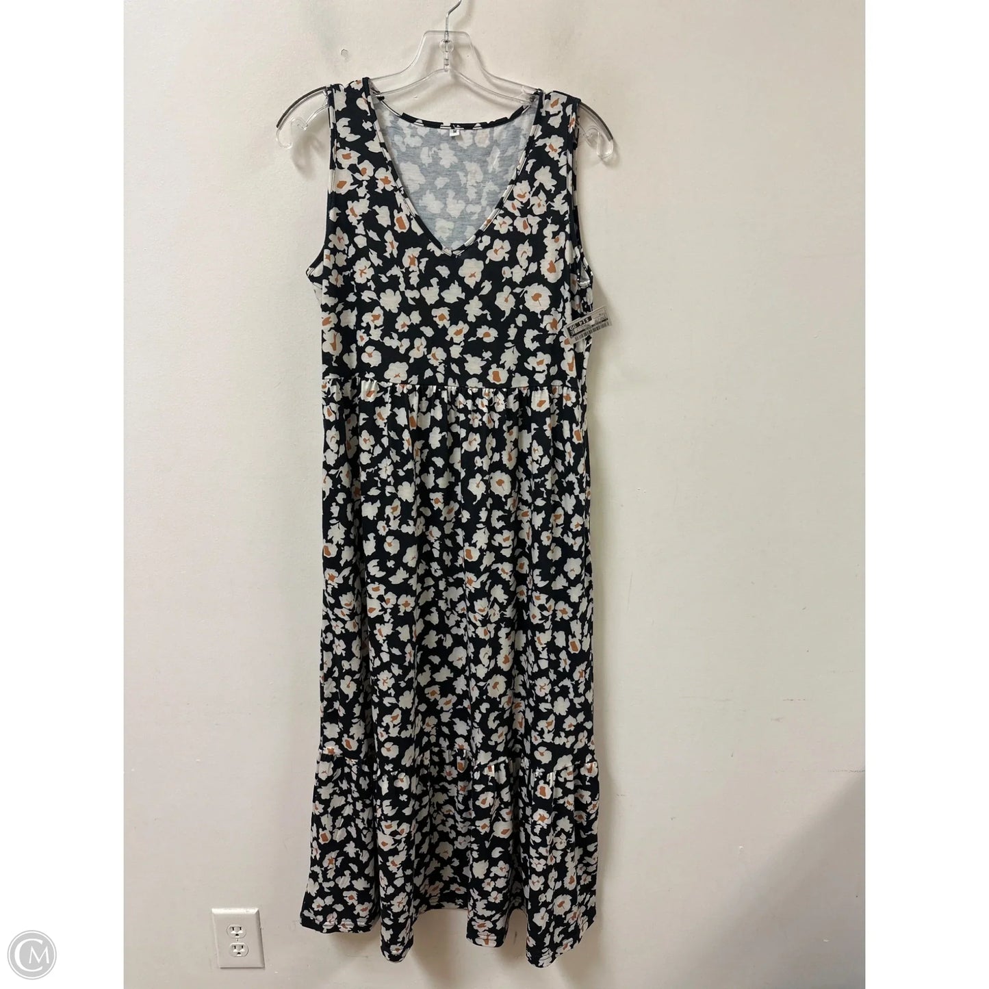 Dress Casual Maxi By Clothes Mentor In Black & Cream, Size: M