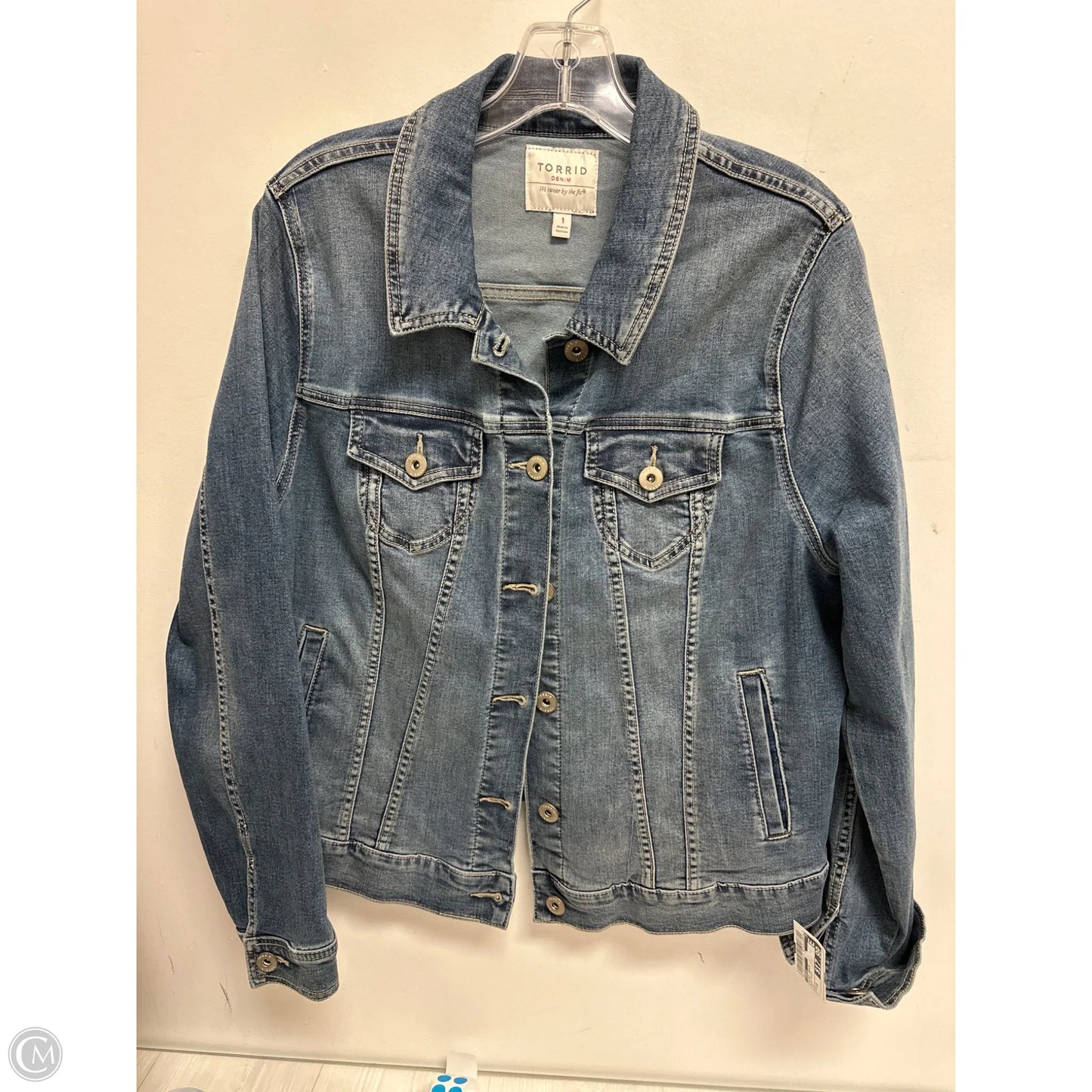 Jacket Denim By Torrid In Blue Denim, Size: 1x