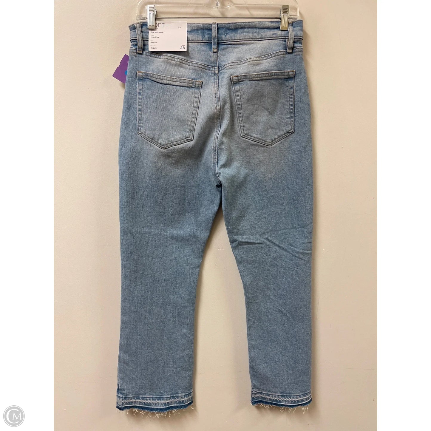 Jeans Straight By Loft In Blue Denim, Size: 6