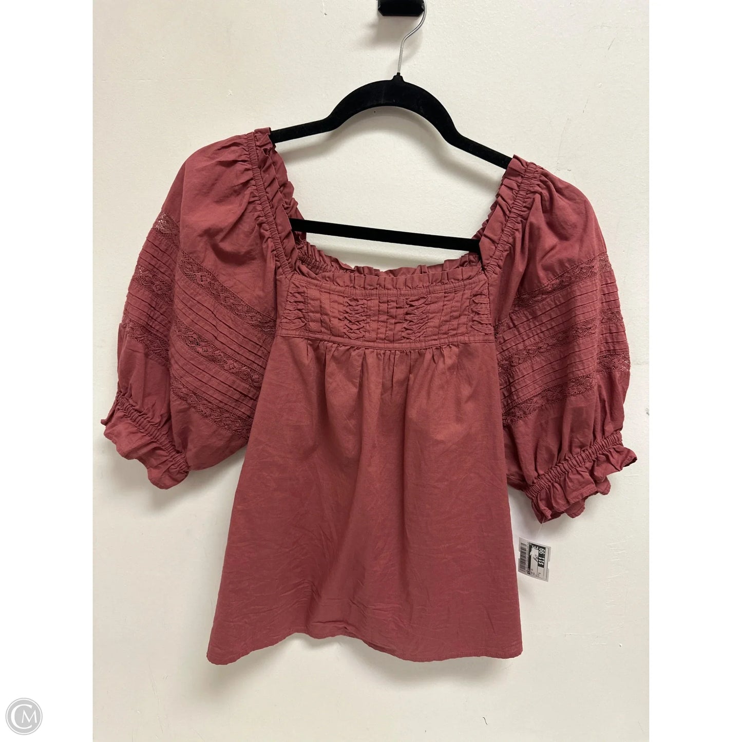 Top Short Sleeve By Loft In Red, Size: S