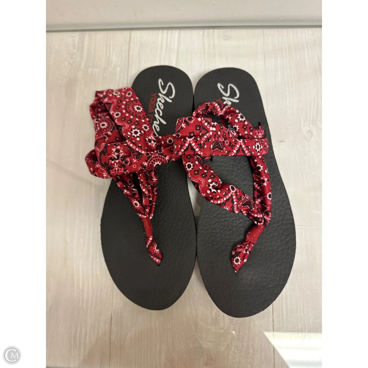 Sandals Flats By Skechers In Red, Size: 9