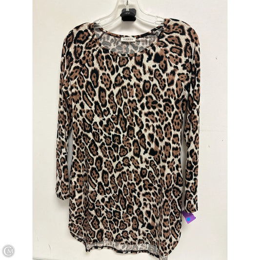 Tunic Long Sleeve By Clothes Mentor In Animal Print, Size: M