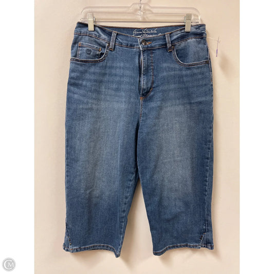 Capris By Gloria Vanderbilt In Blue Denim, Size: 10
