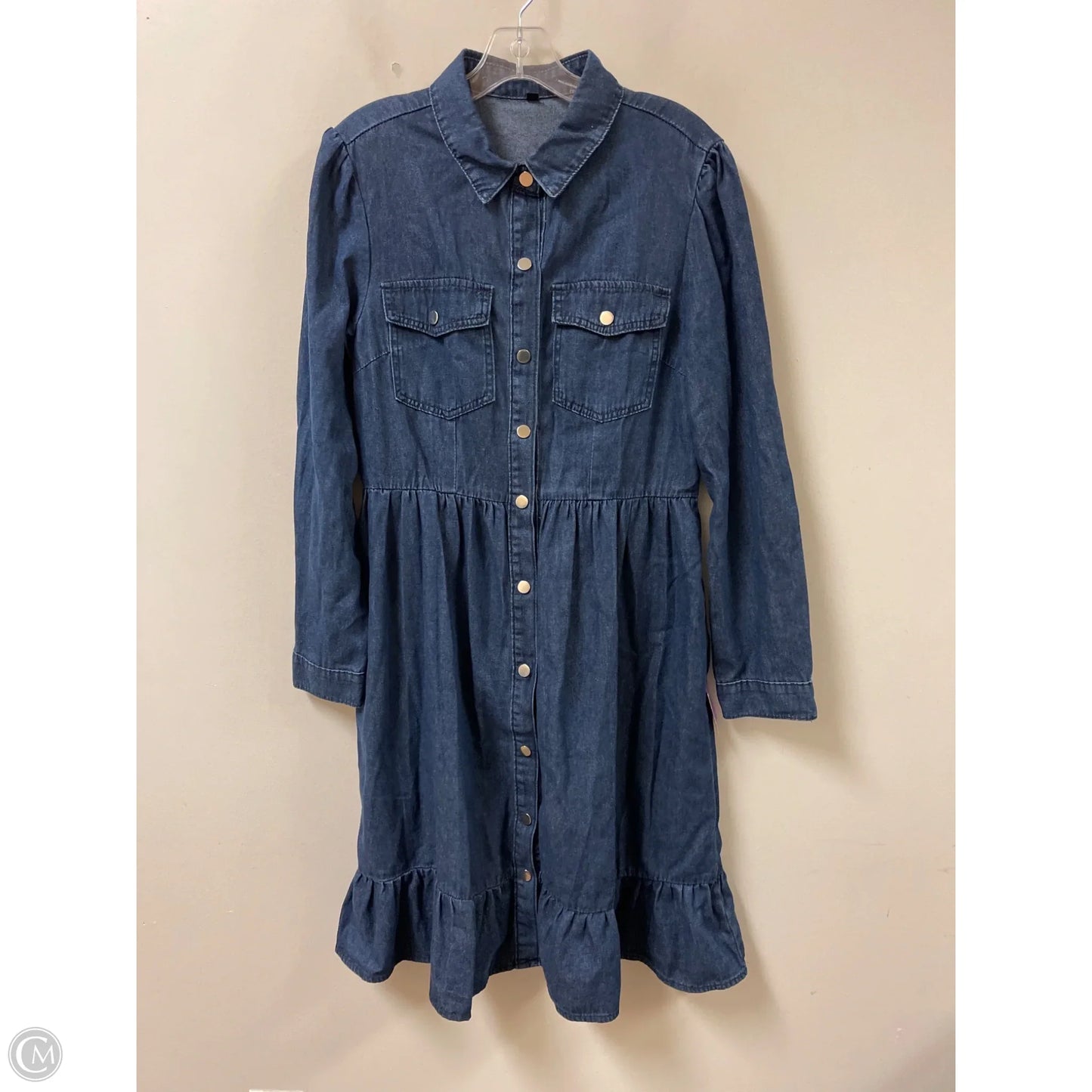 Dress Casual Midi By Clothes Mentor In Blue Denim, Size: S