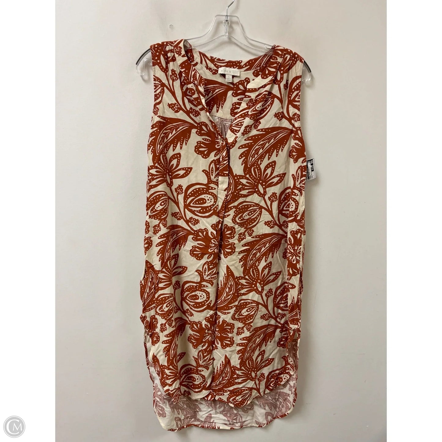 Dress Casual Midi By Clothes Mentor In Orange, Size: L