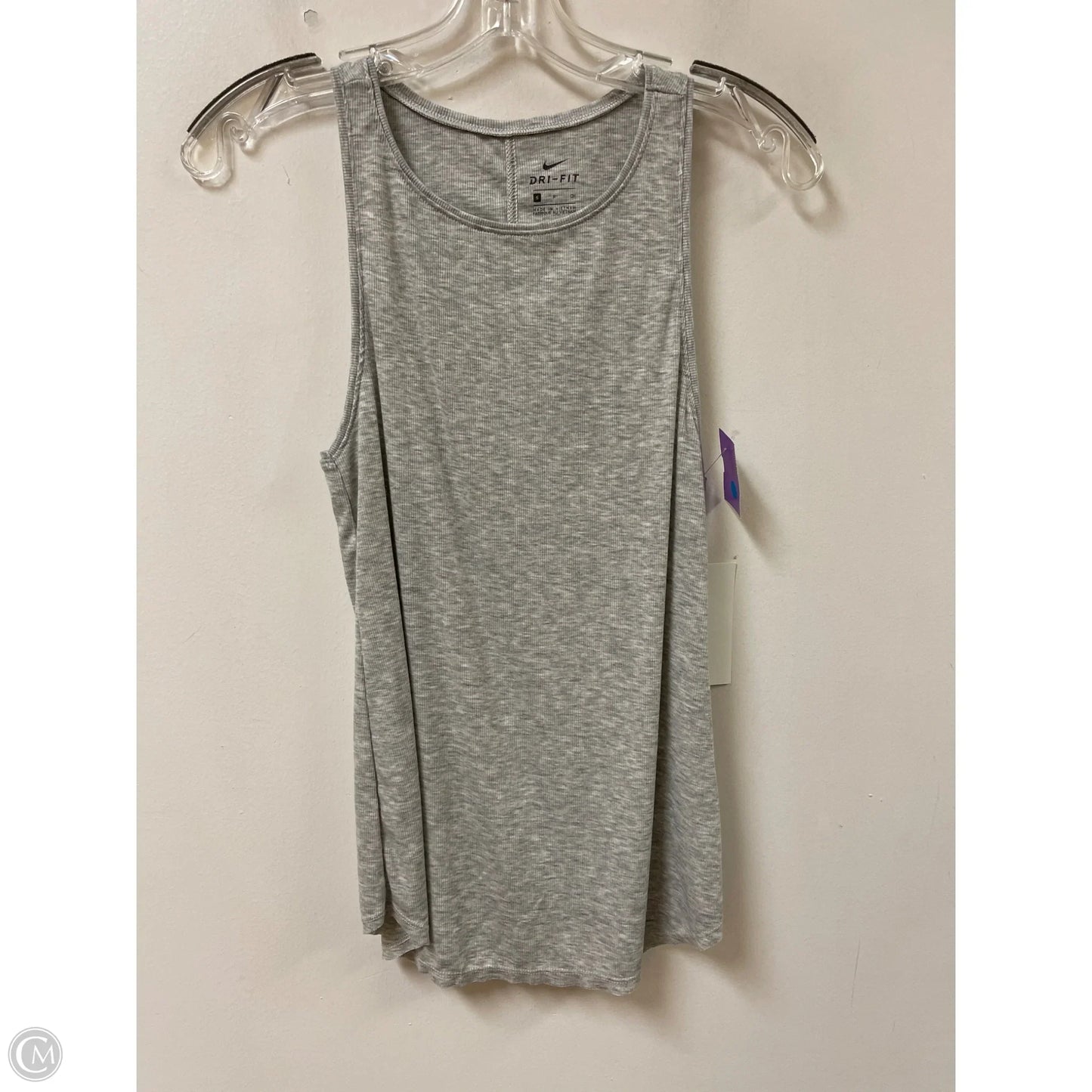 Athletic Tank Top By Nike Apparel In Grey, Size: S