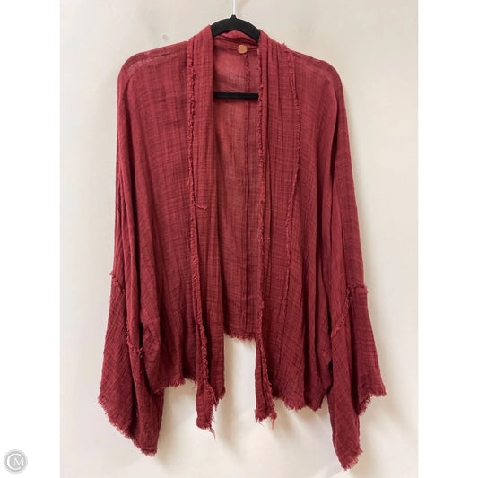Sweater Cardigan By Free People In Red, Size: L