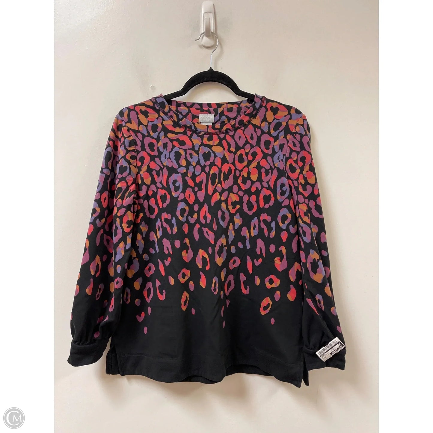 Sweater By Chicos In Animal Print, Size: M