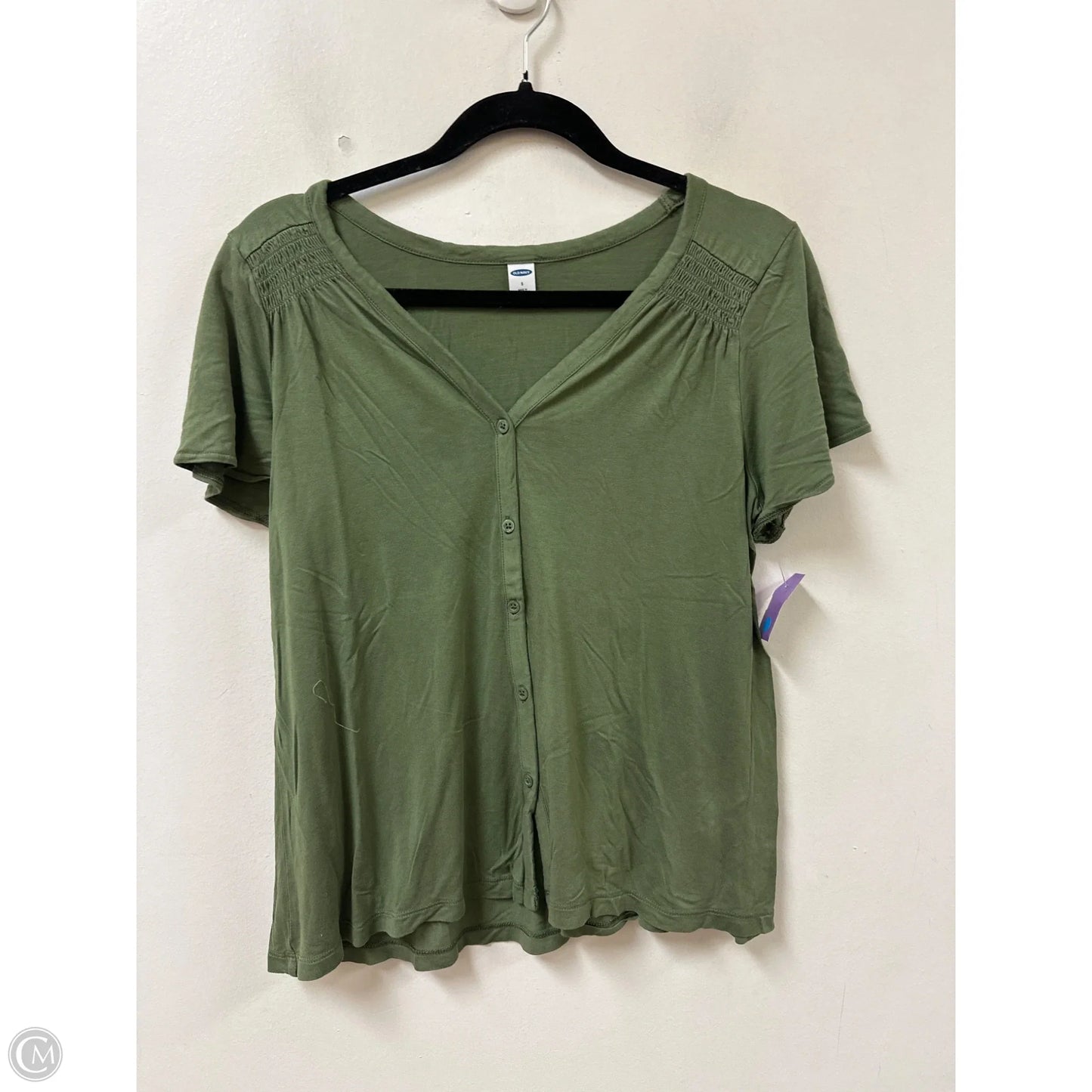 Top Short Sleeve By Old Navy In Green, Size: S