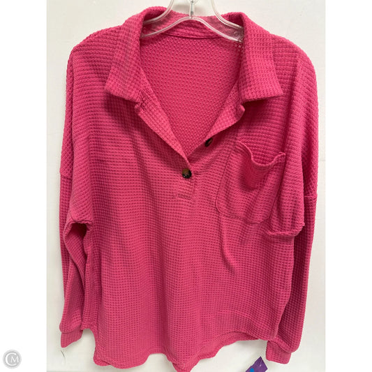 Top Long Sleeve By Clothes Mentor In Pink, Size: L
