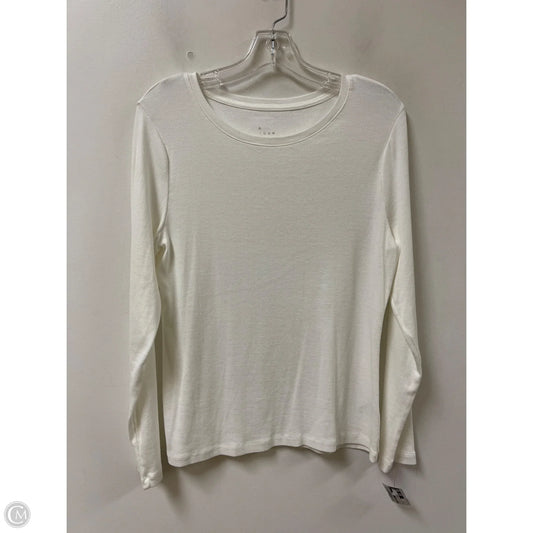 Top Long Sleeve By A New Day In White, Size: L