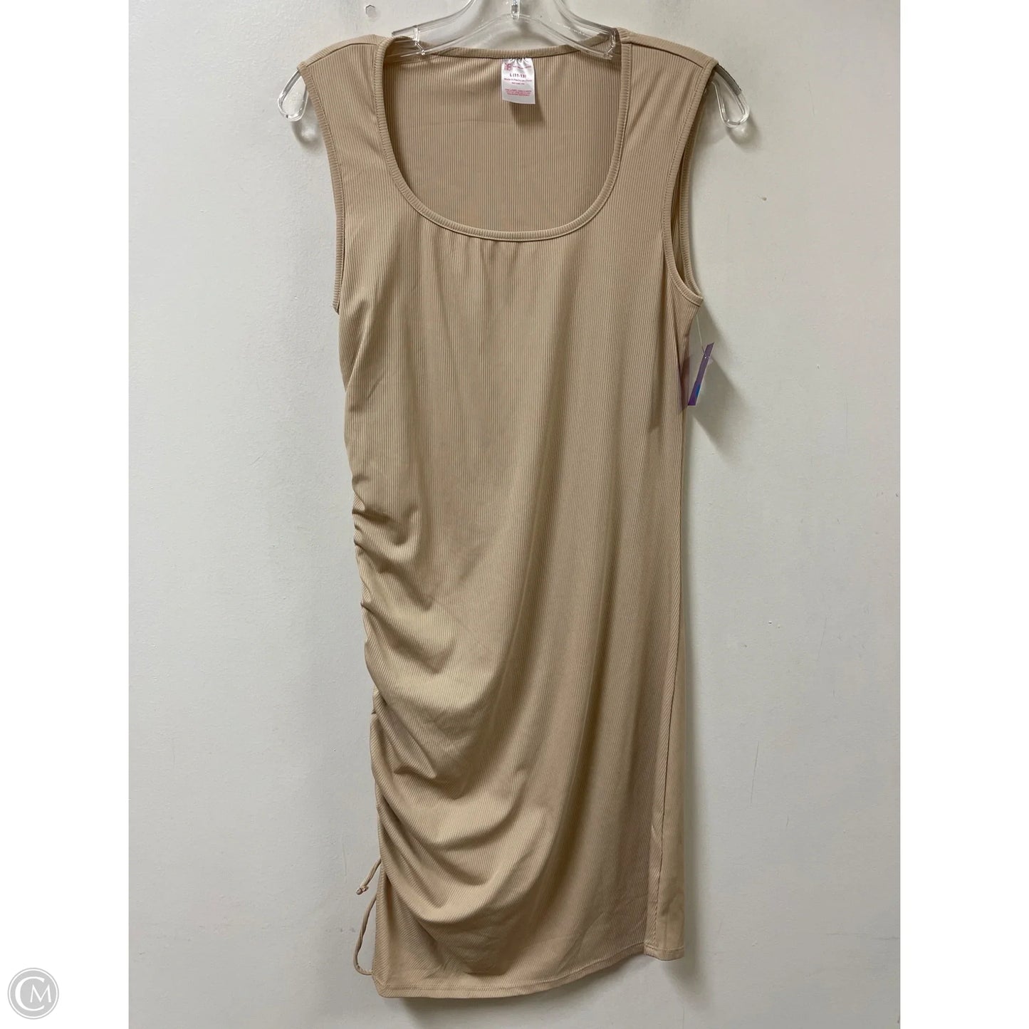 Dress Casual Midi By No Boundaries In Cream, Size: L