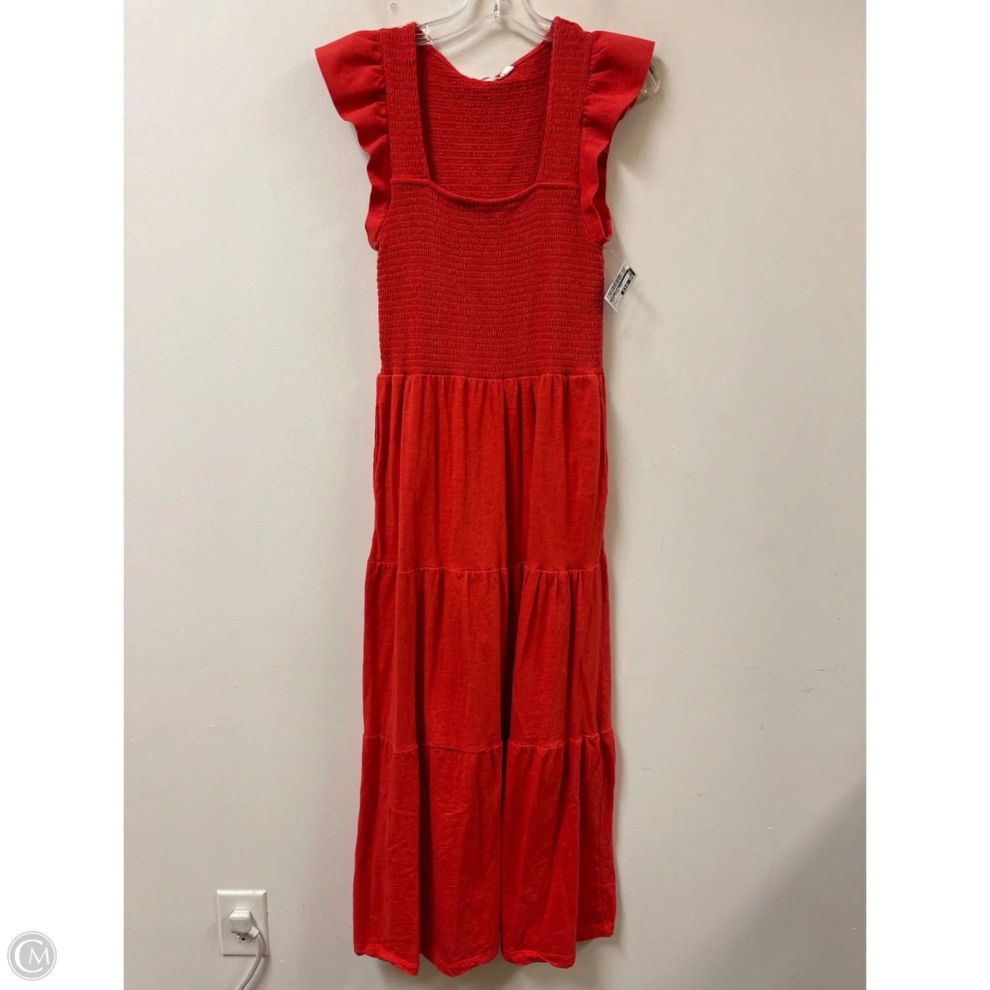 Dress Casual Maxi By Lucky Brand In Red, Size: L