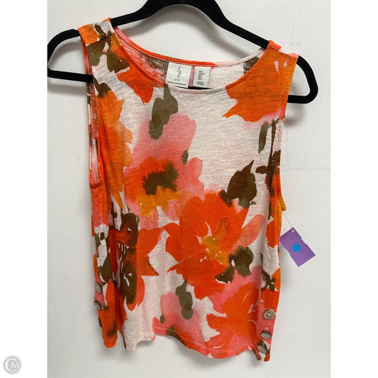 Top Sleeveless By Joie In Orange, Size: L