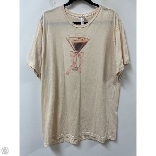 Top Short Sleeve By Clothes Mentor In Cream, Size: Xl