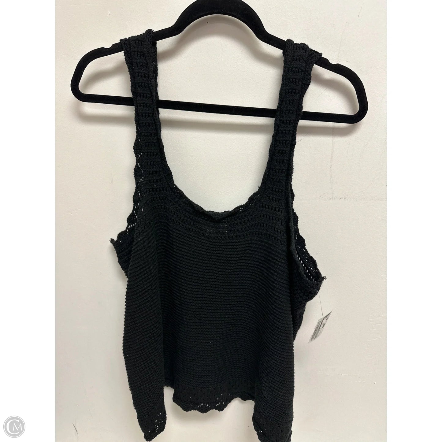 Top Sleeveless By Free Assembly In Black, Size: 1x