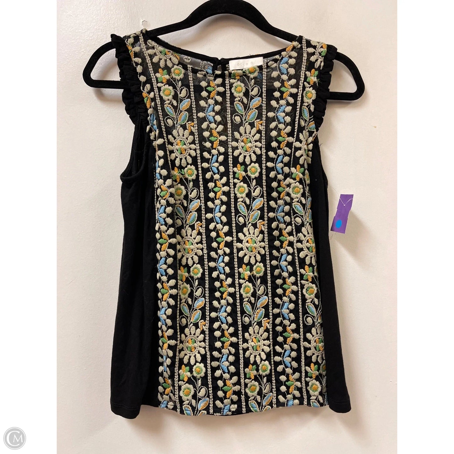 Top Sleeveless By Eri + Ali In Black, Size: S