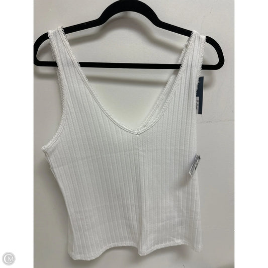 Top Sleeveless By Universal Thread In White, Size: L