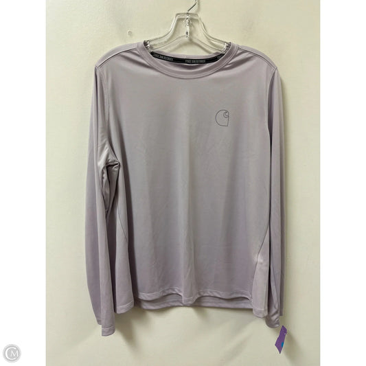 Athletic Top Long Sleeve Crewneck By Carhartt In Purple, Size: L