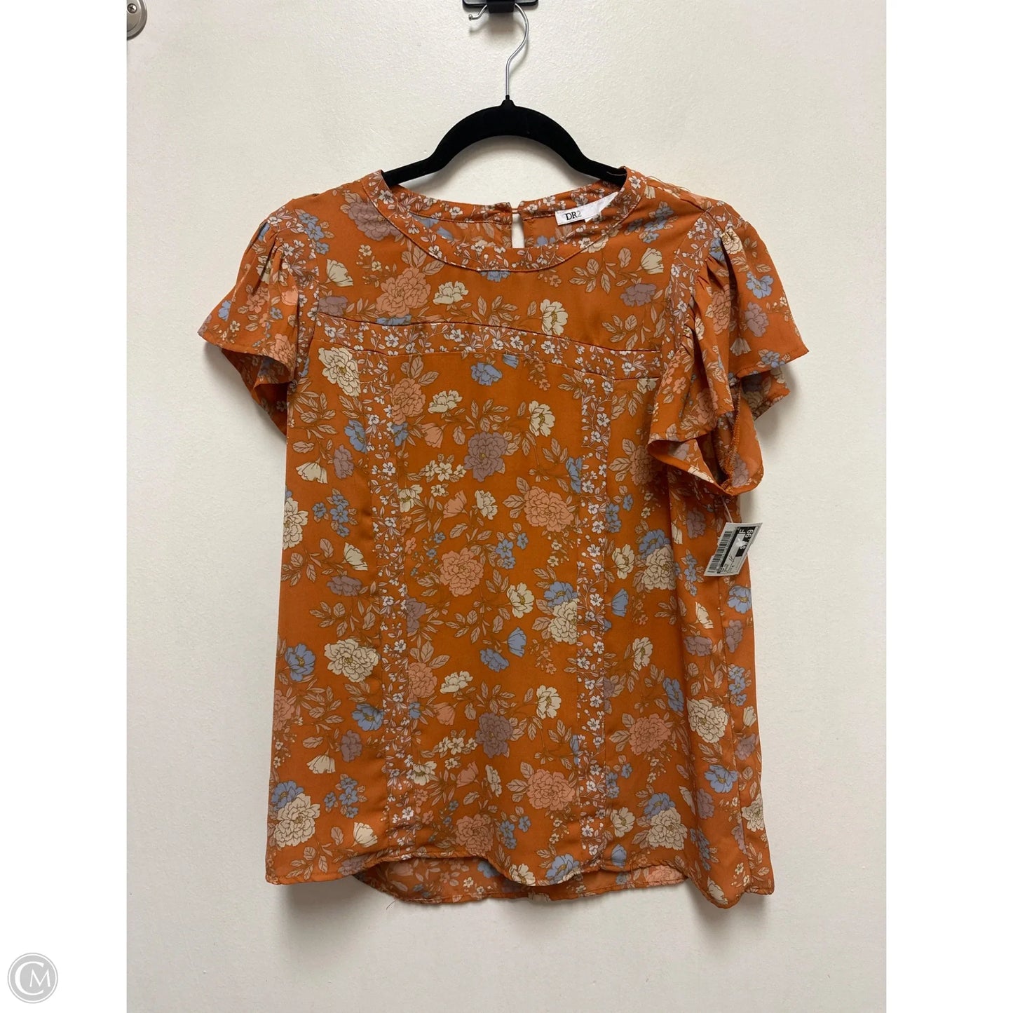 Top Short Sleeve By Dr2 In Orange, Size: M