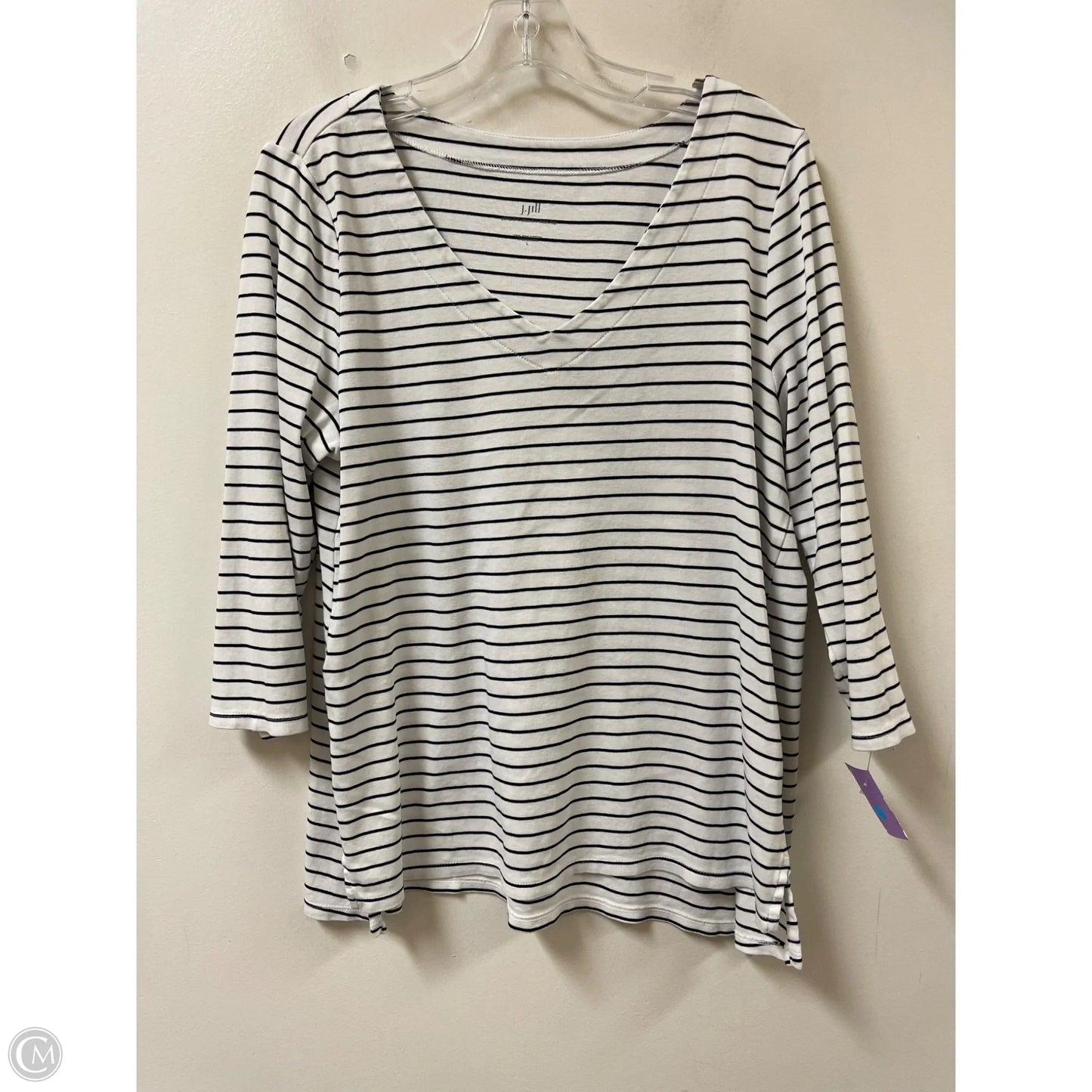 Top Long Sleeve By J. Jill In White, Size: L