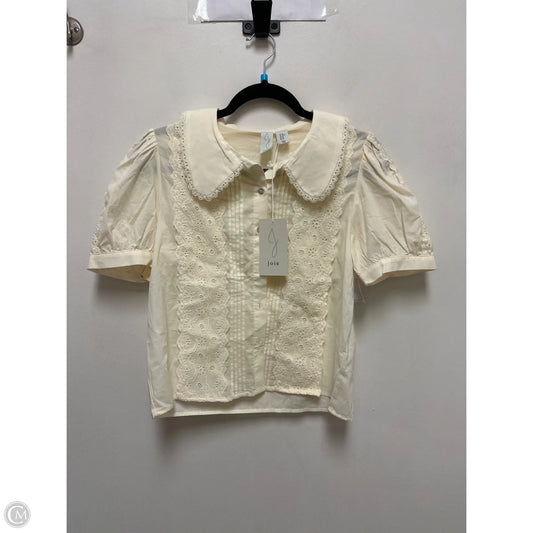 Top Short Sleeve By Joie In Cream, Size: Xs