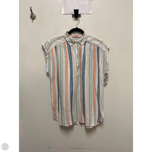 Top Short Sleeve By Loft In Multi-colored, Size: Xs
