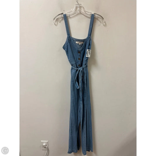 Jumpsuit By Loft In Blue Denim, Size: Xs
