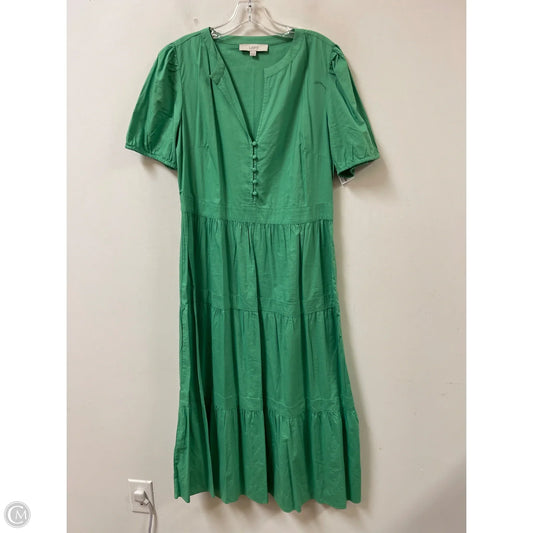Dress Casual Maxi By Loft In Green, Size: L