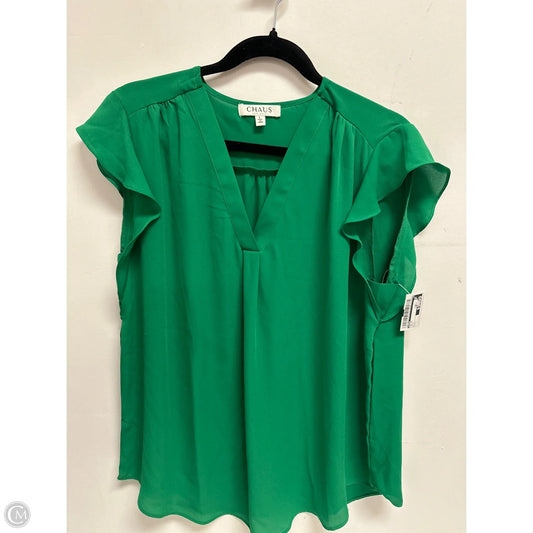 Top Short Sleeve By Chaus In Green, Size: L