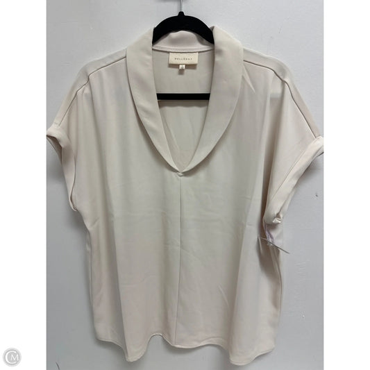 Top Short Sleeve By Melloday In Cream, Size: L