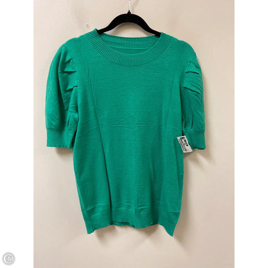 Sweater Short Sleeve By Clothes Mentor In Green, Size: L
