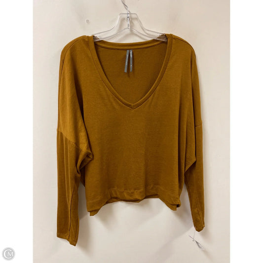 Top Long Sleeve By Anthropologie In Brown, Size: M