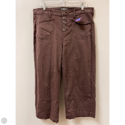 Jeans Wide Leg By Torrid In Brown, Size: 16