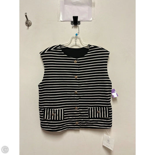 Vest Other By Clothes Mentor In Black & Cream, Size: L