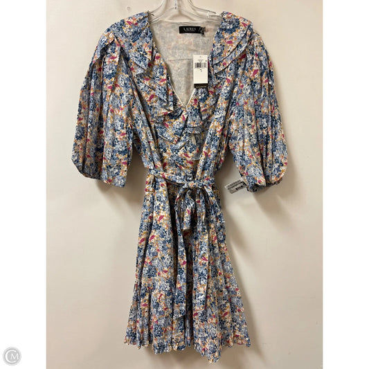Dress Casual Midi By Lauren By Ralph Lauren In Blue, Size: Xl