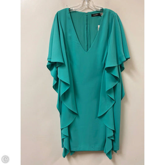 Dress Casual Midi By Lauren By Ralph Lauren In Green, Size: Xl