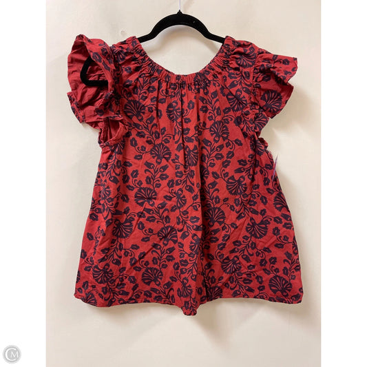 Top Short Sleeve By Mudpie In Red, Size: M