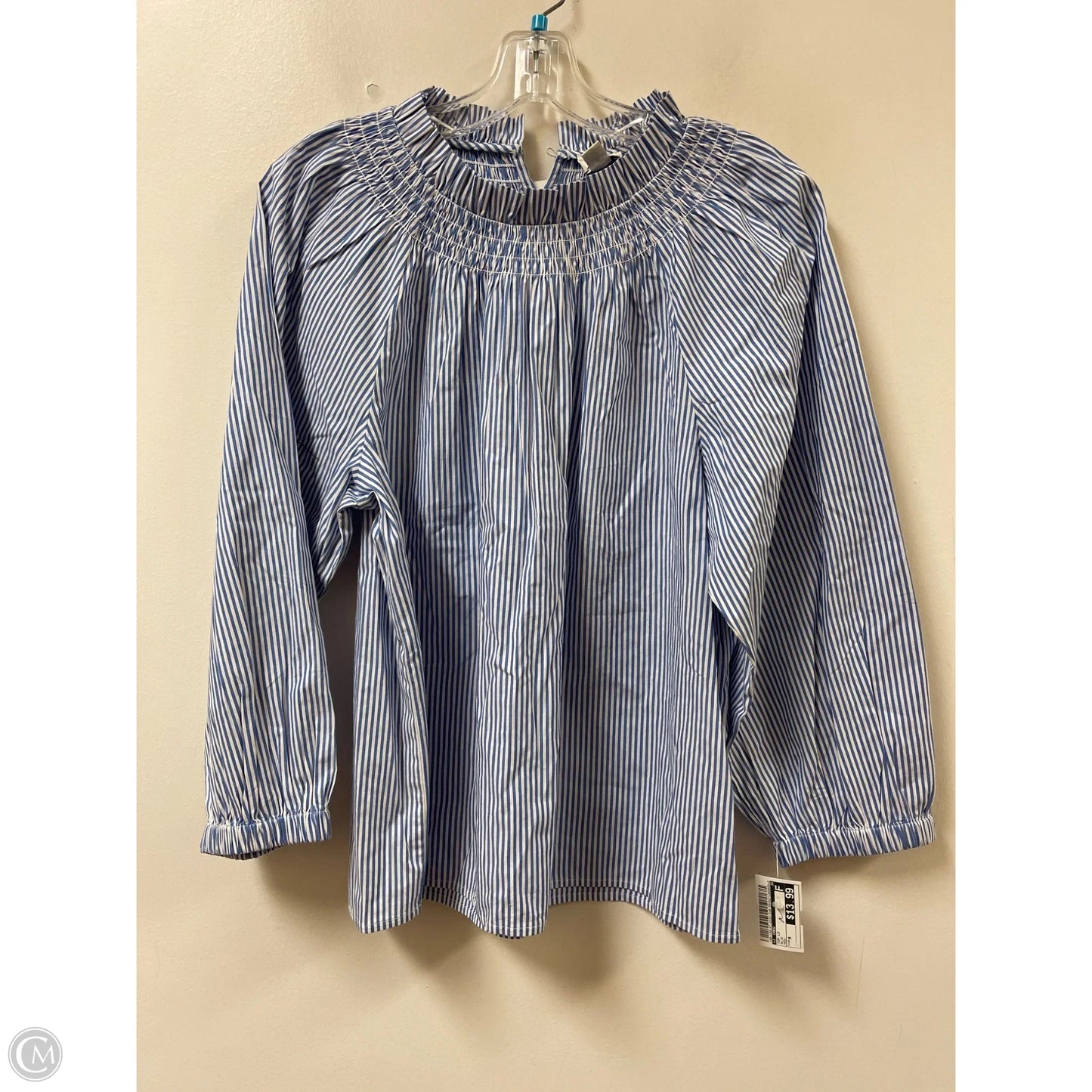 Top Long Sleeve By J. Crew In Blue, Size: M
