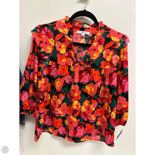 Top Long Sleeve By Michelle Mcdowell In Floral Print, Size: M