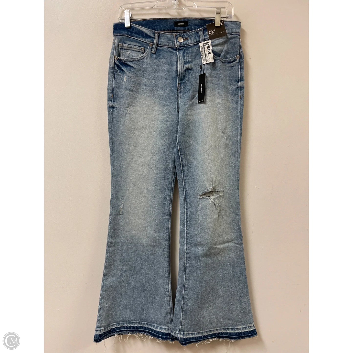 Jeans Wide Leg By Express In Blue Denim, Size: 6
