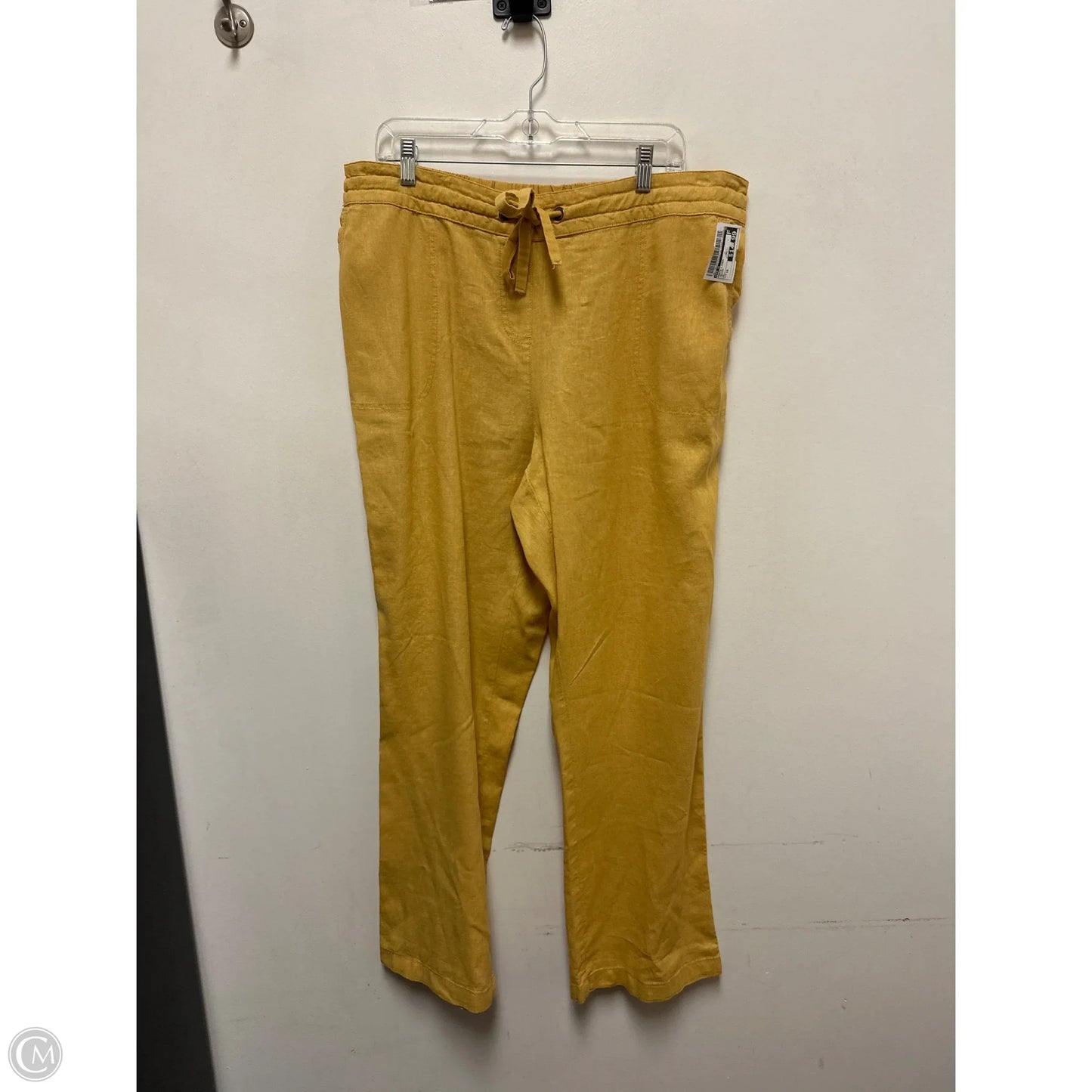 Pants Linen By Per Se In Yellow, Size: 16
