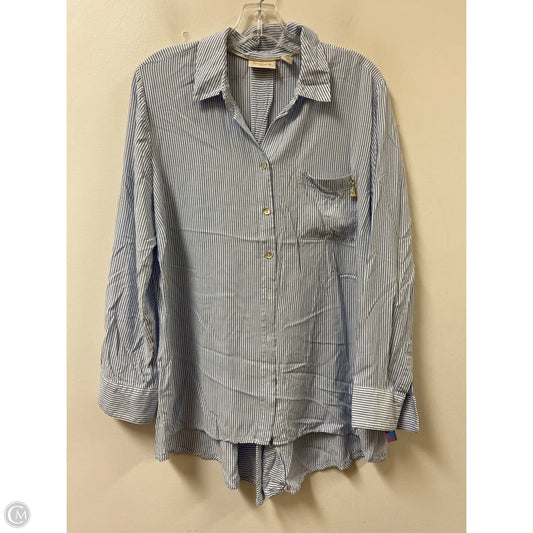 Blouse Long Sleeve By Chicos In Blue, Size: L