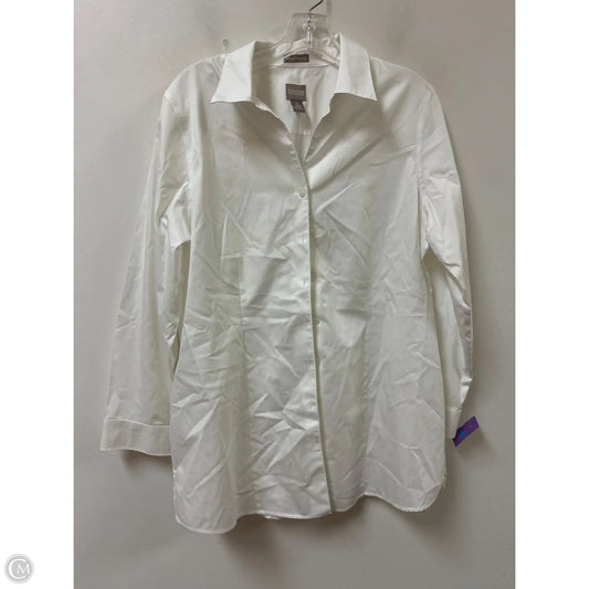 Tunic Long Sleeve By Chicos In White, Size: L