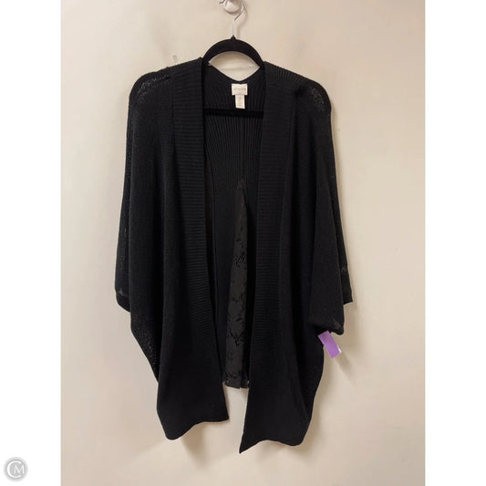 Sweater Cardigan By Chicos In Black, Size: L