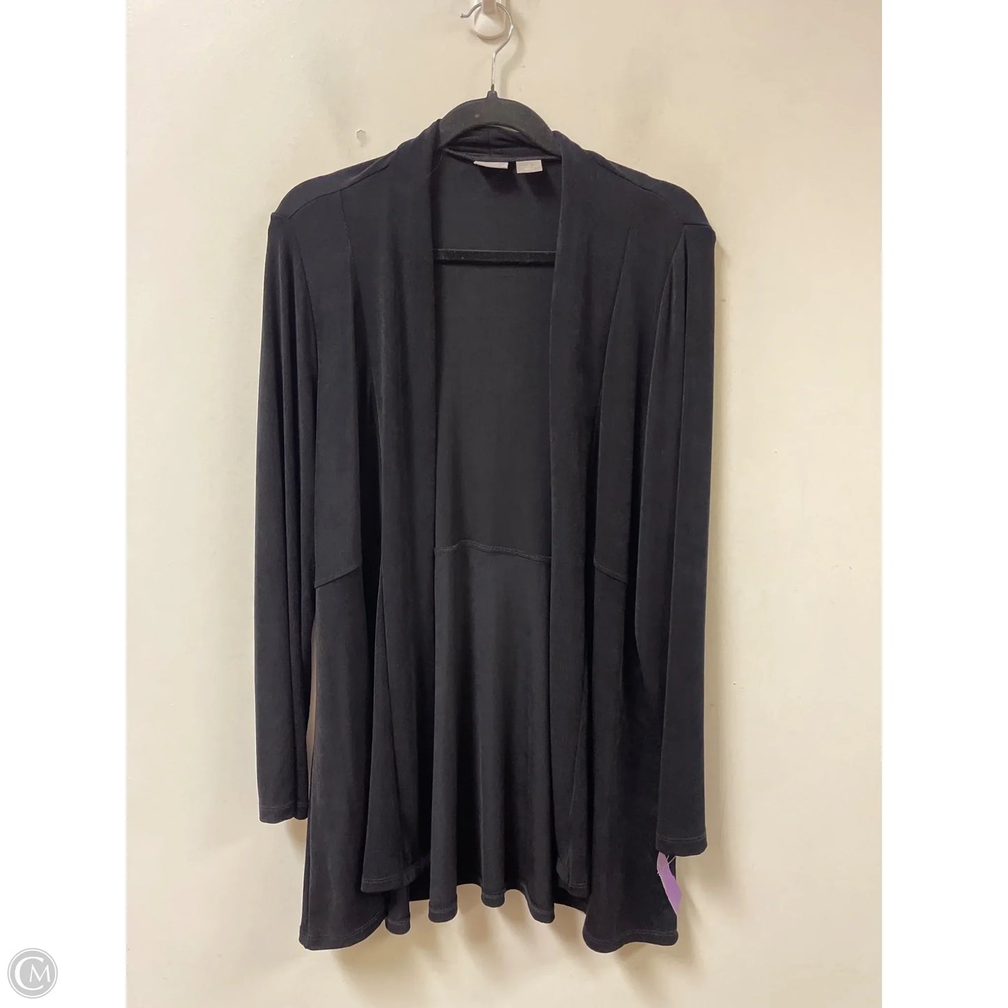 Sweater Cardigan By Chicos In Black, Size: L